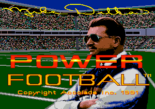 Mike Ditka Power Football (USA) Title Screen